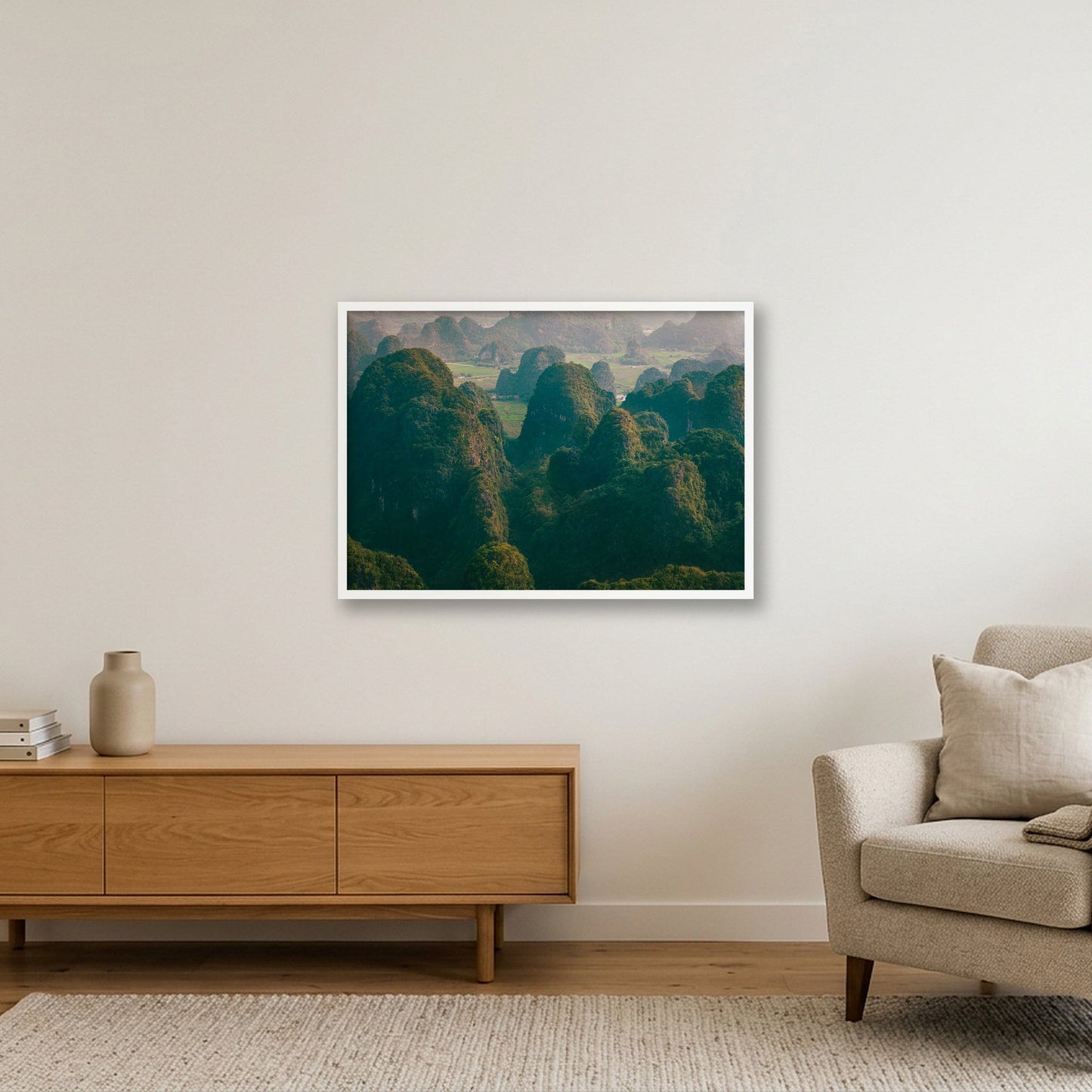 Stone Waves — 84×59cm, 33×23" White Frame