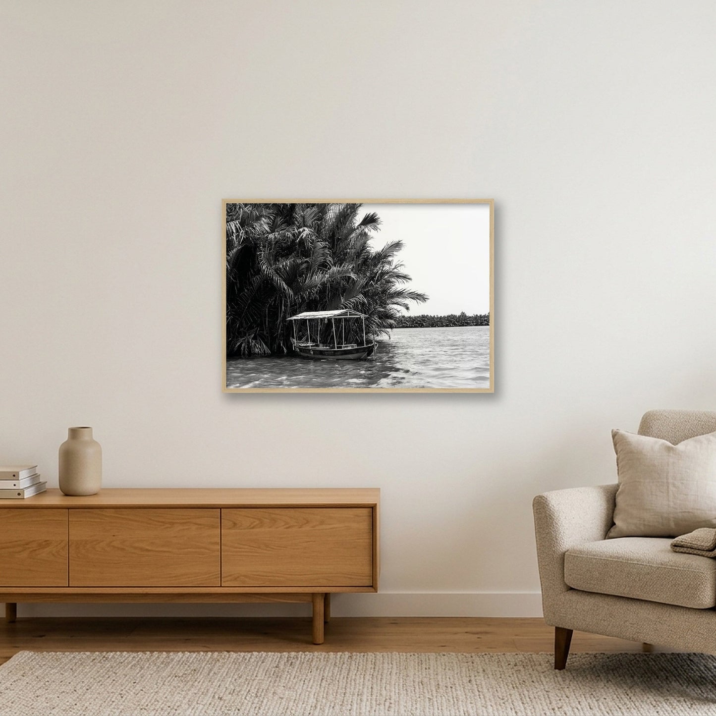 Tropical Stillness — 84×59cm, 33×23" Oak Frame