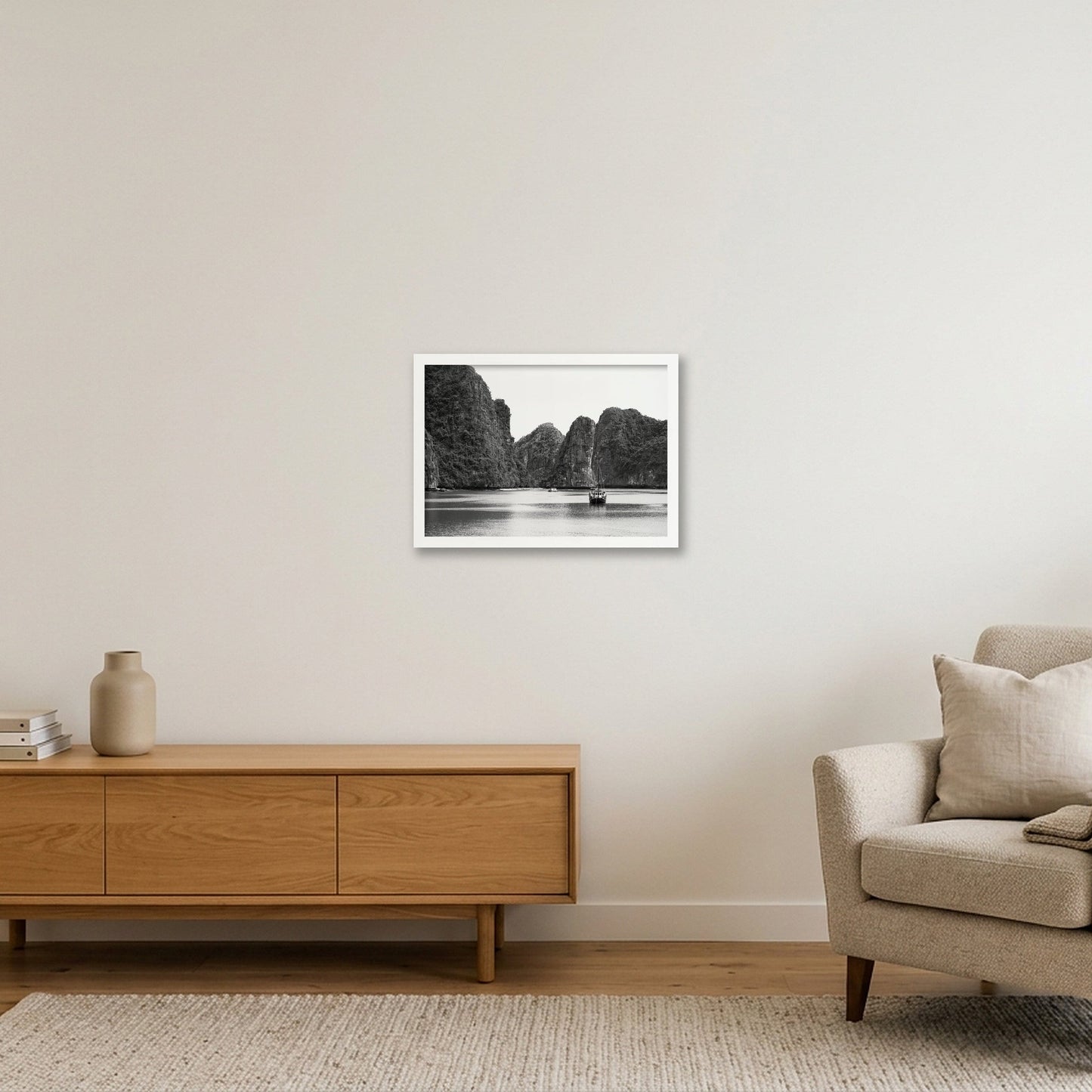 Lan Ha Silence — A3 (42×30cm, 17×12") White Frame