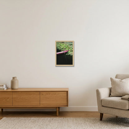 Lotus Drift — A4 (21×30cm, 8×12") Oak Frame