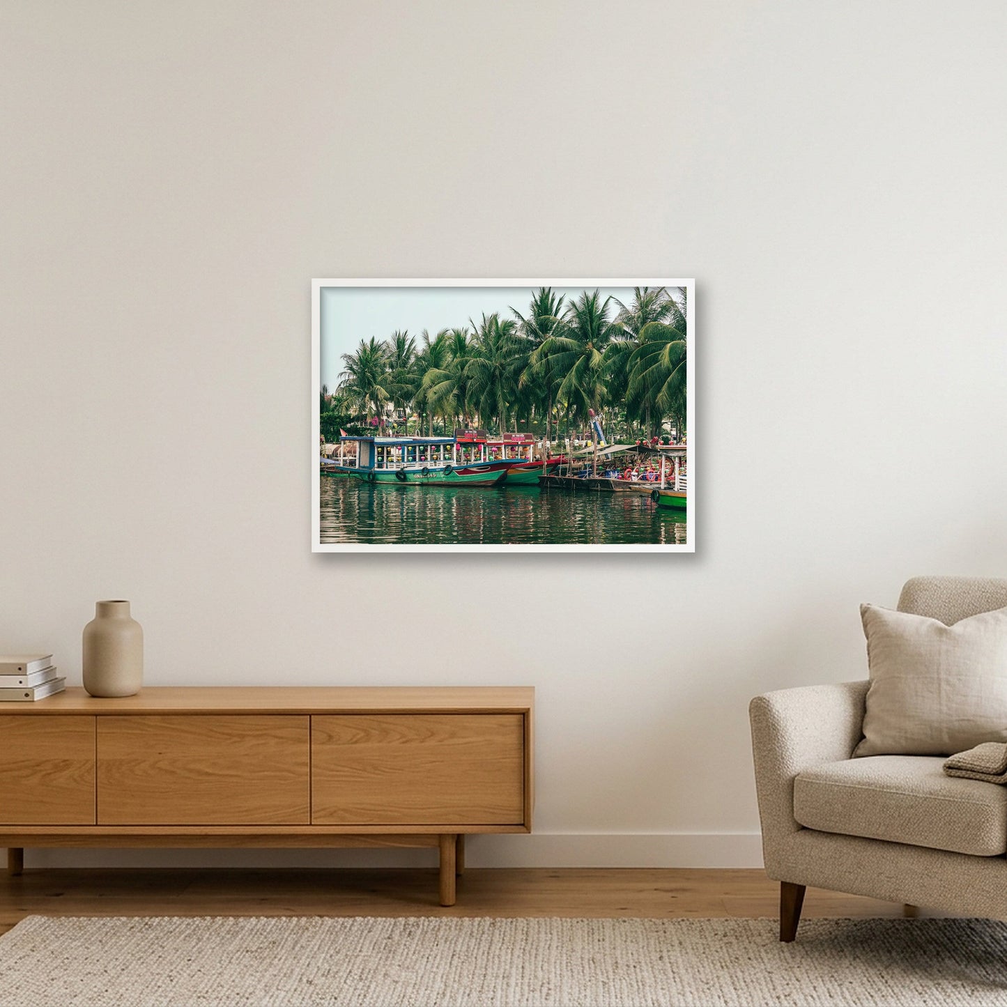 Colours of Hội An — 84×59cm, 33×23" White Frame