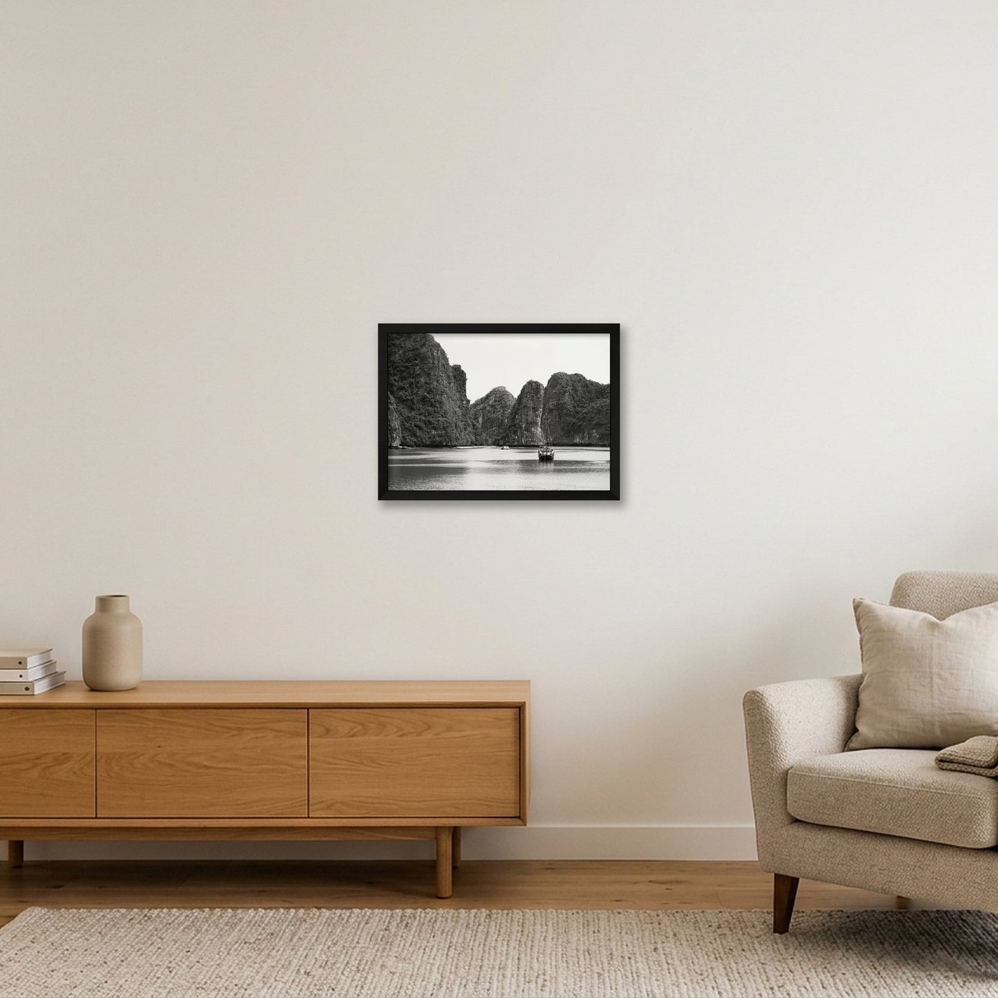 Lan Ha Silence — A3 (42×30cm, 17×12") Black Frame