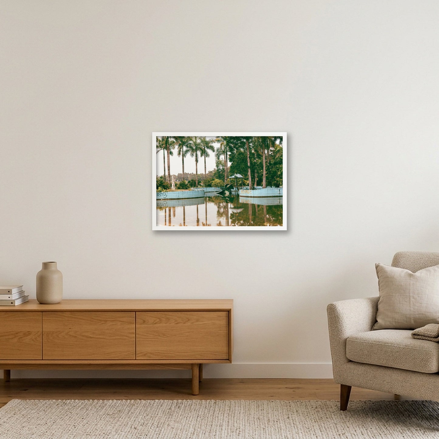 Echoes of Hồ Thuỷ Tiên — 59×42cm, 23×17" White Frame