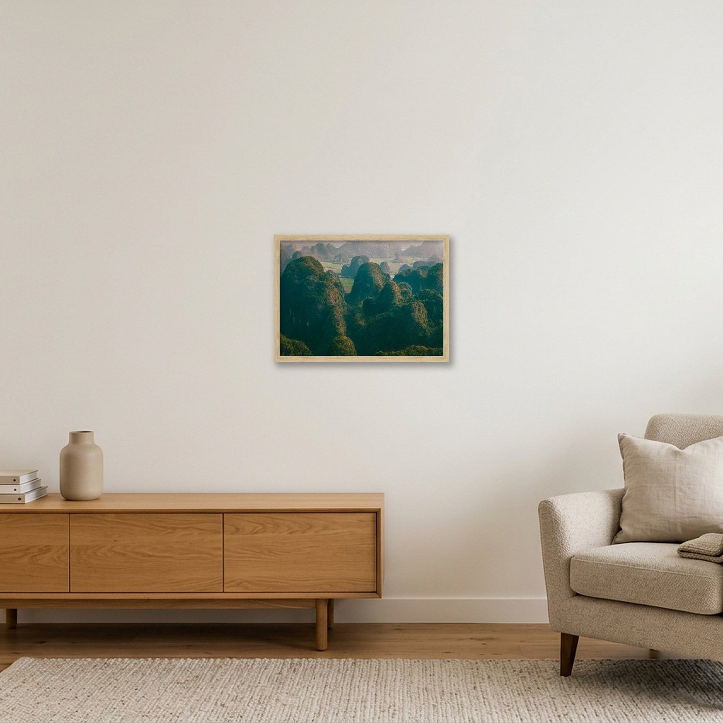 Stone Waves — A3 (42×30cm, 17×12") Oak Frame