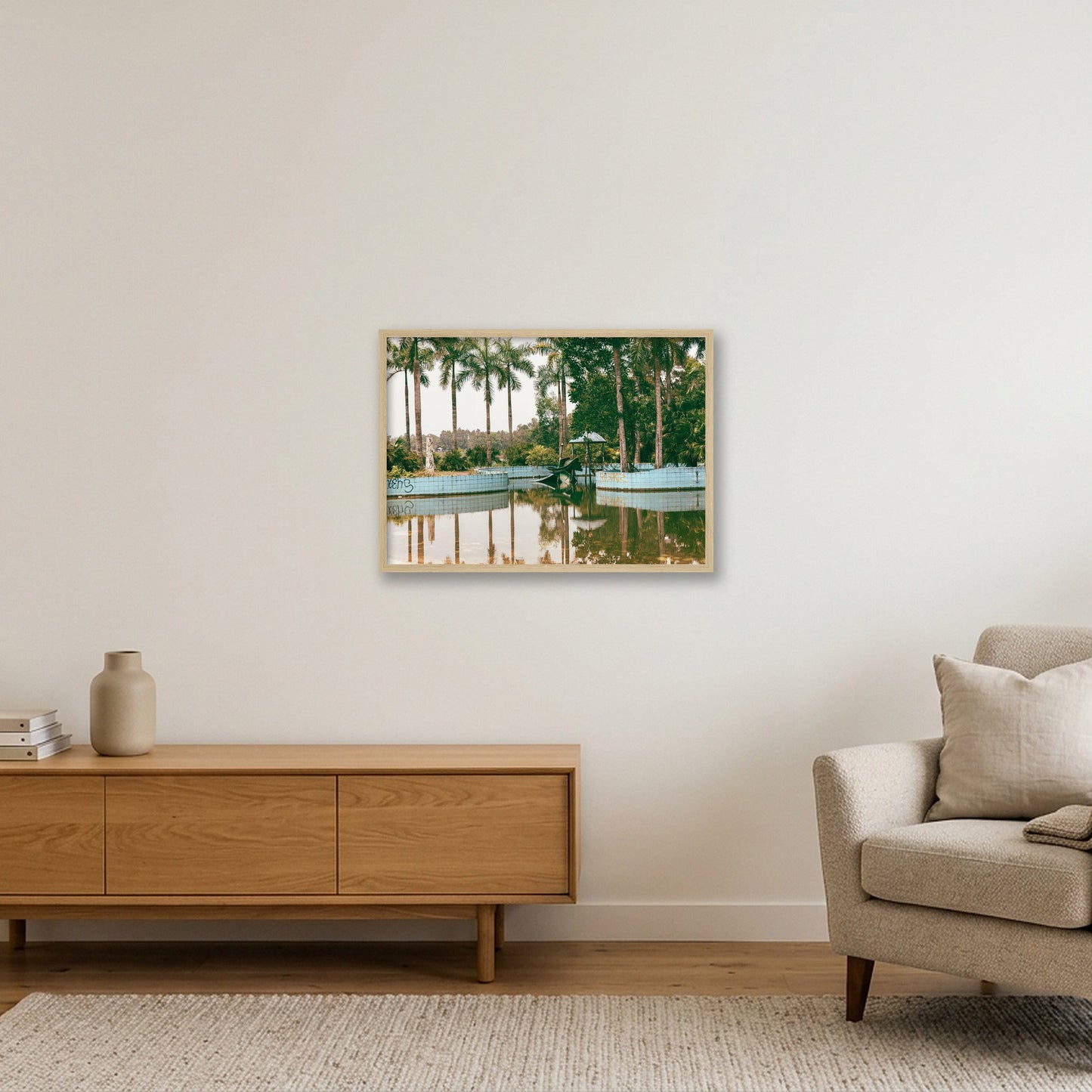 Echoes of Hồ Thuỷ Tiên — 59×42cm, 23×17" Oak Frame