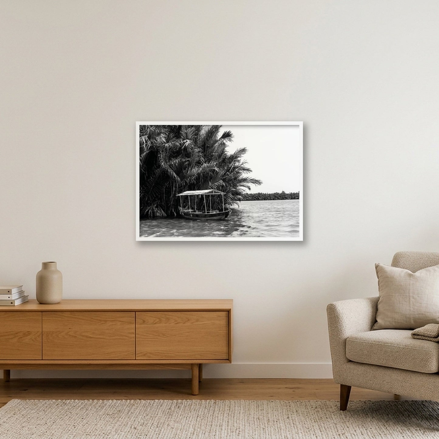 Tropical Stillness — 84×59cm, 33×23" White Frame