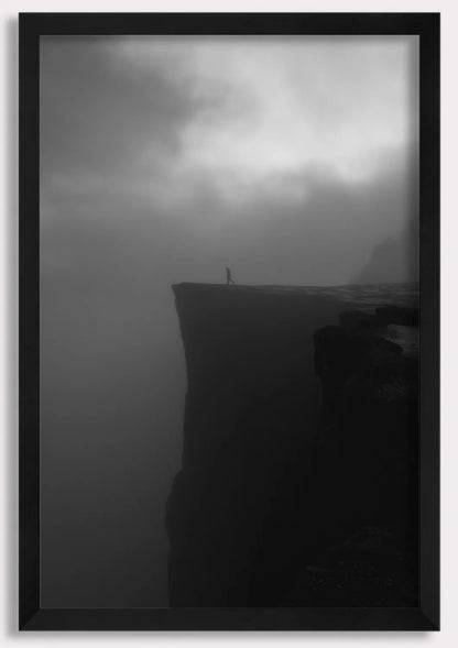 Solitude on Preikestolen Norway's Iconic Cliff