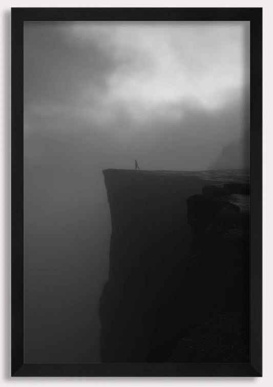 Solitude on Preikestolen Norway's Iconic Cliff