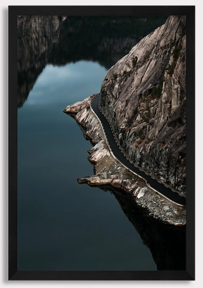 Surreal Path Beneath the Majestic Rock
