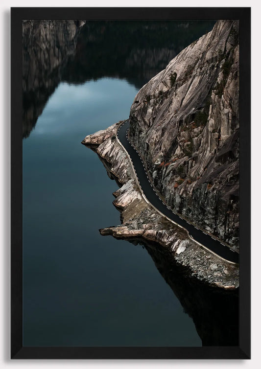 Surreal Path Beneath the Majestic Rock