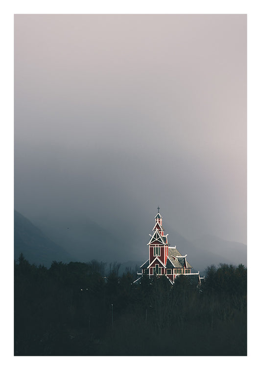 Nordic Church at Dusk