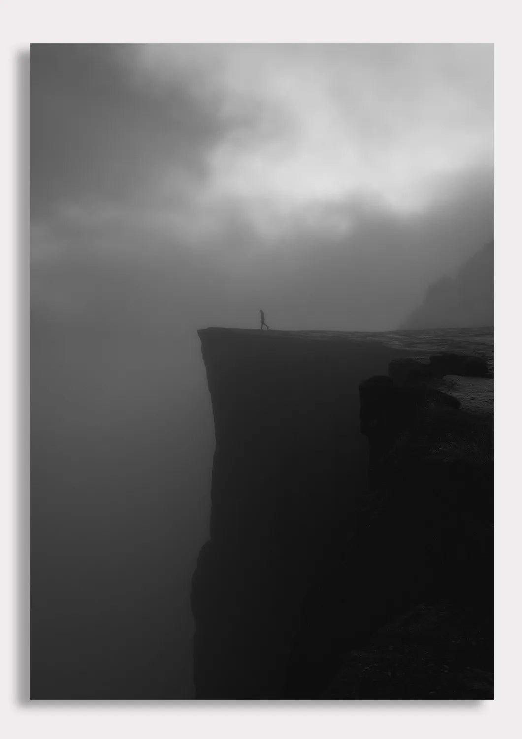 Solitude on Preikestolen Norway's Iconic Cliff
