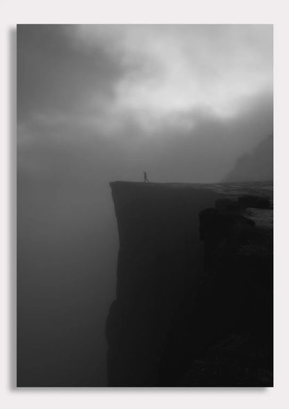 Solitude on Preikestolen Norway's Iconic Cliff