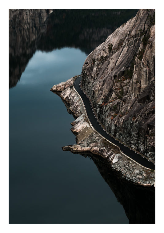 Surreal Path Beneath the Majestic Rock
