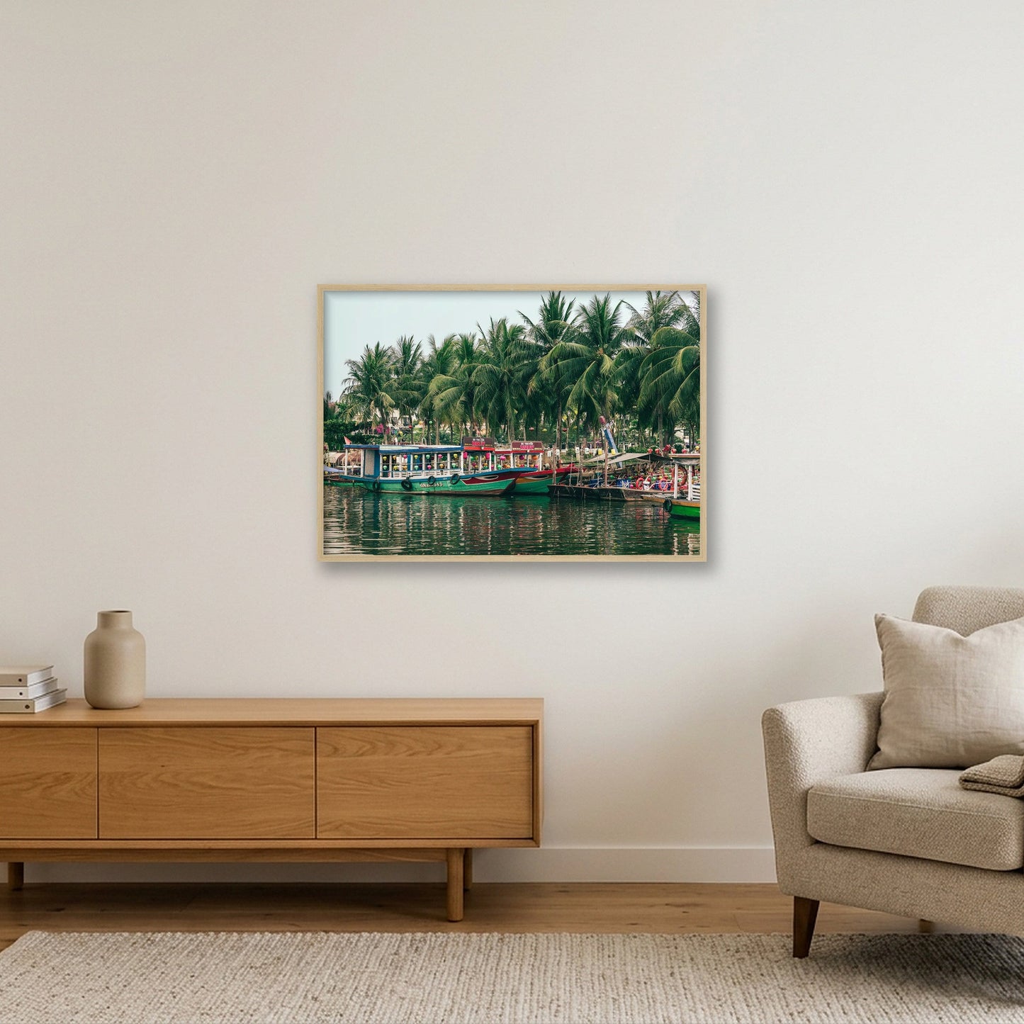 Colours of Hội An — 84×59cm, 33×23" Oak Frame
