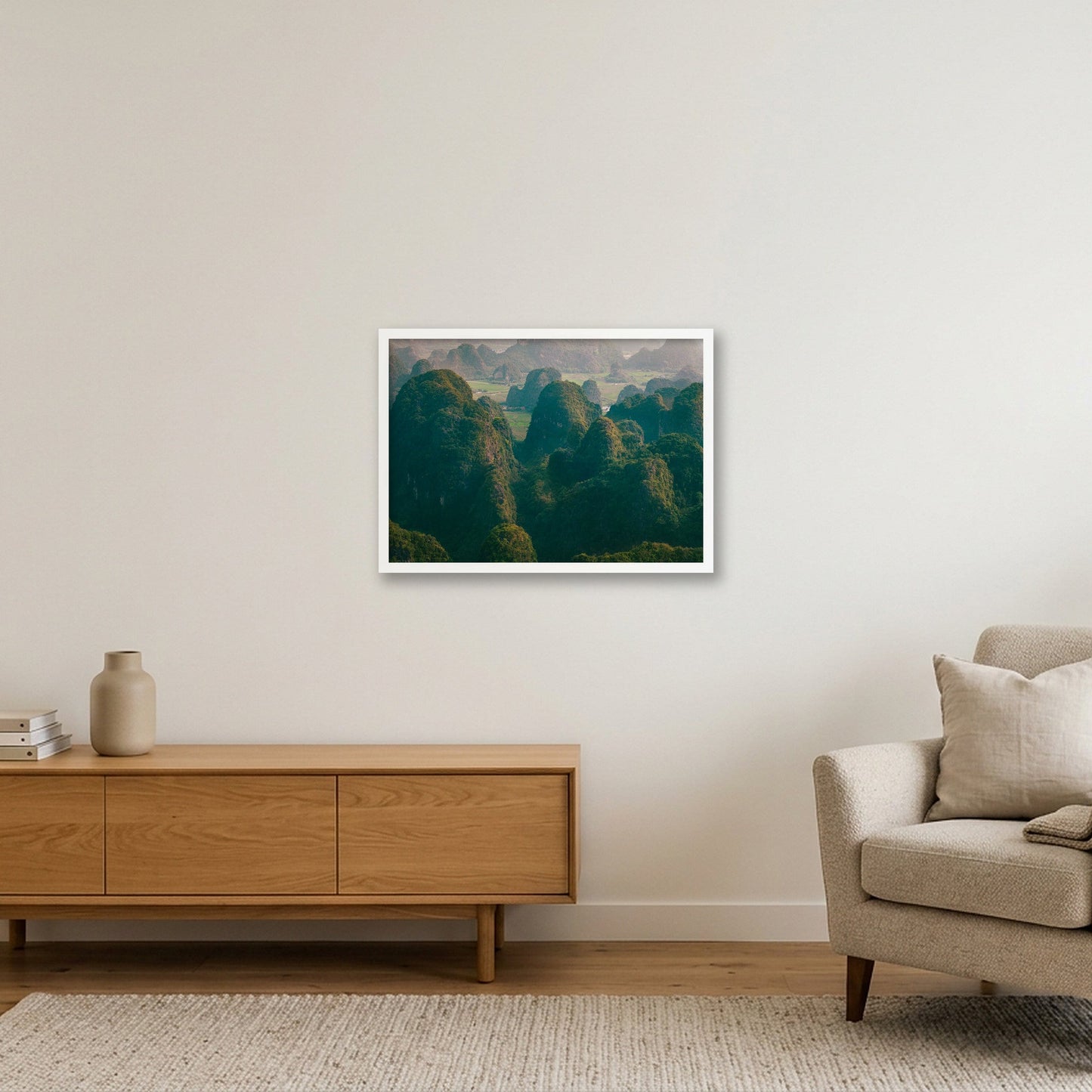 Stone Waves — 59×42cm, 23×17" White Frame