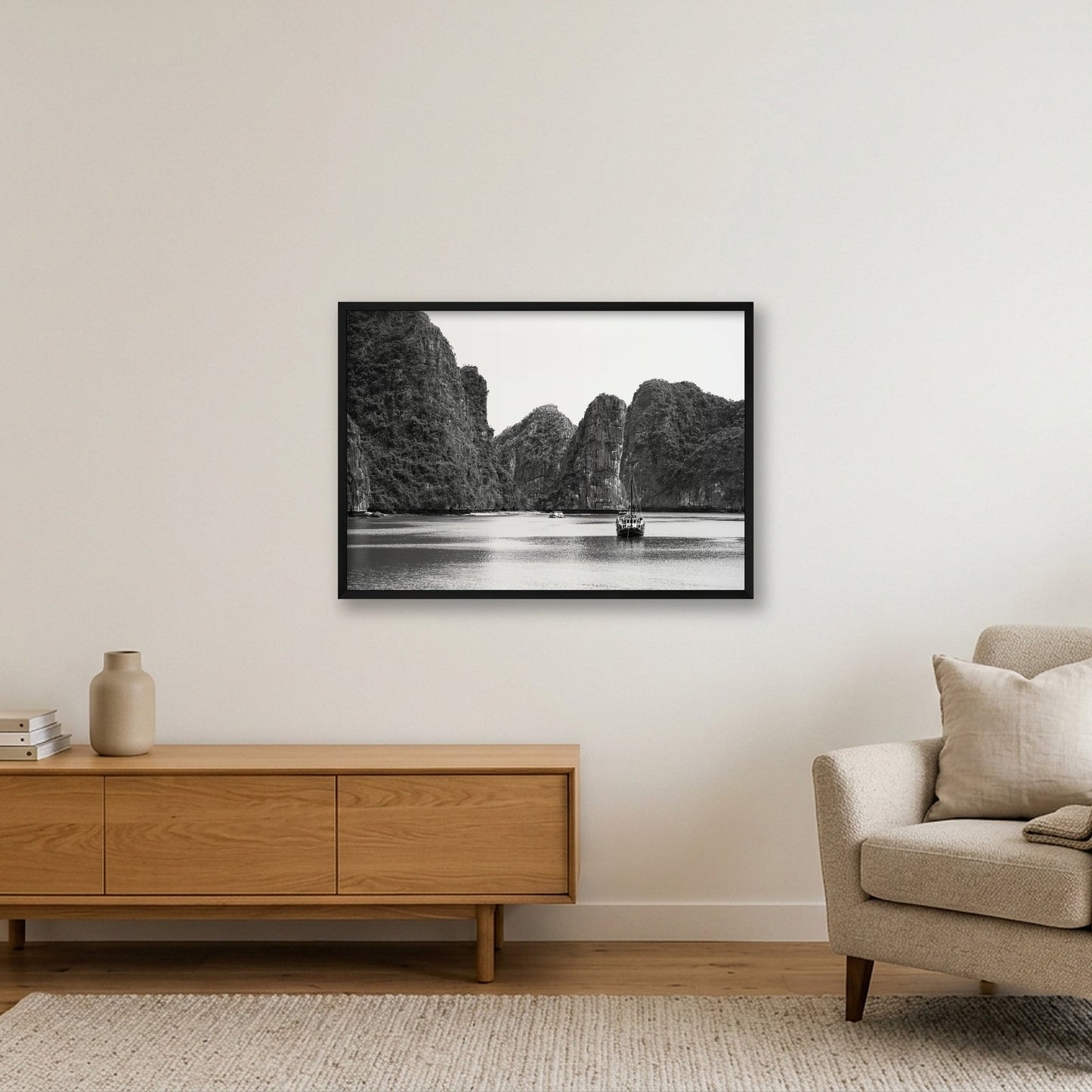 Lan Ha Silence — 84×59cm, 33×23" Black Frame
