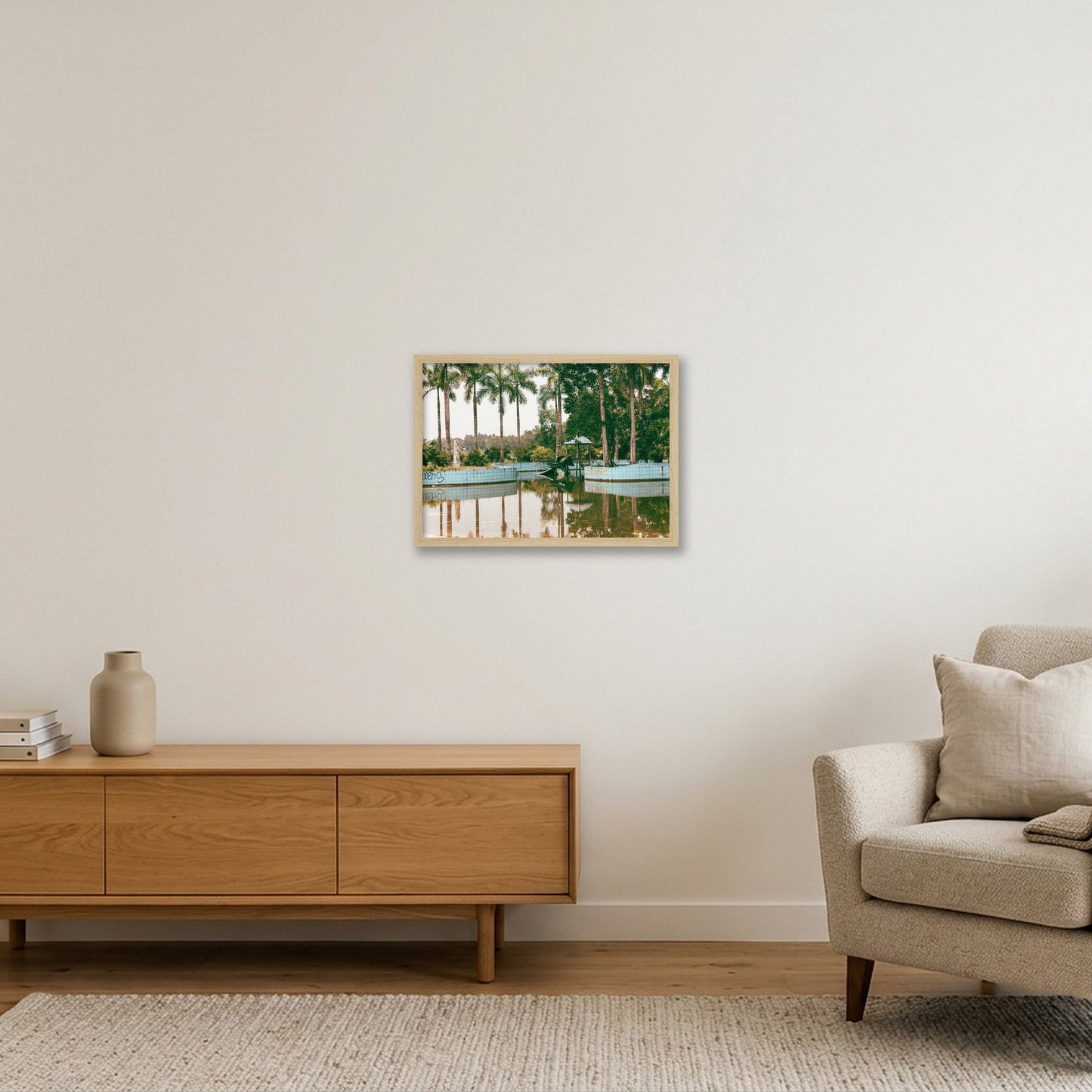 Echoes of Hồ Thuỷ Tiên — A3 (42×30cm, 17×12") Oak Frame