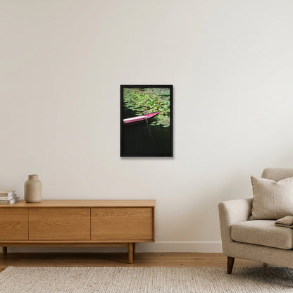 Lotus Drift — A3 (30×42cm, 12×17") Black Frame