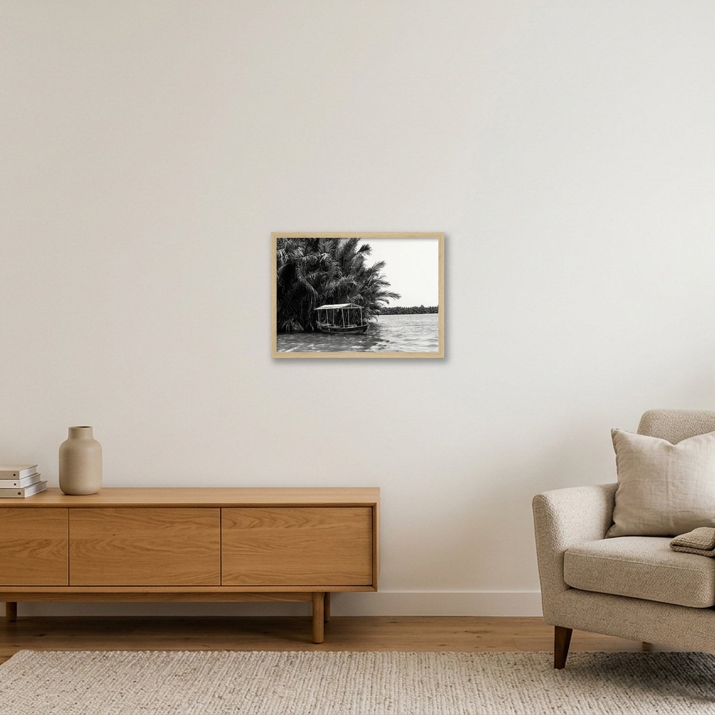 Tropical Stillness — A3 (42×30cm, 17×12") Oak Frame